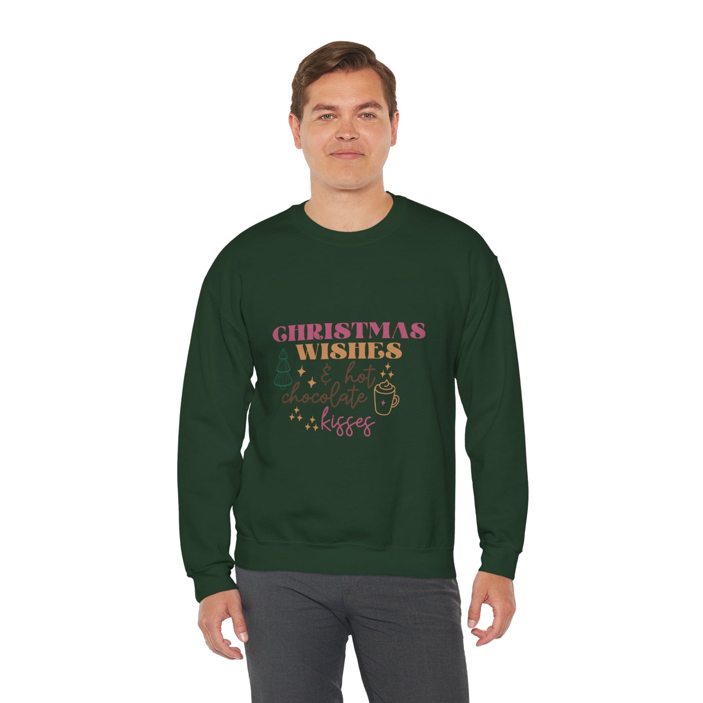 Christmas Wishes and Hot Chocolate Kisses Unisex Sweatshirt