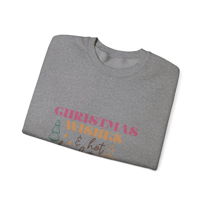 Christmas Wishes and Hot Chocolate Kisses Unisex Sweatshirt