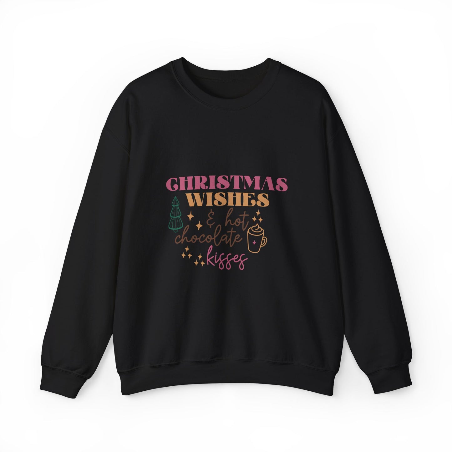 Christmas Wishes and Hot Chocolate Kisses Unisex Sweatshirt