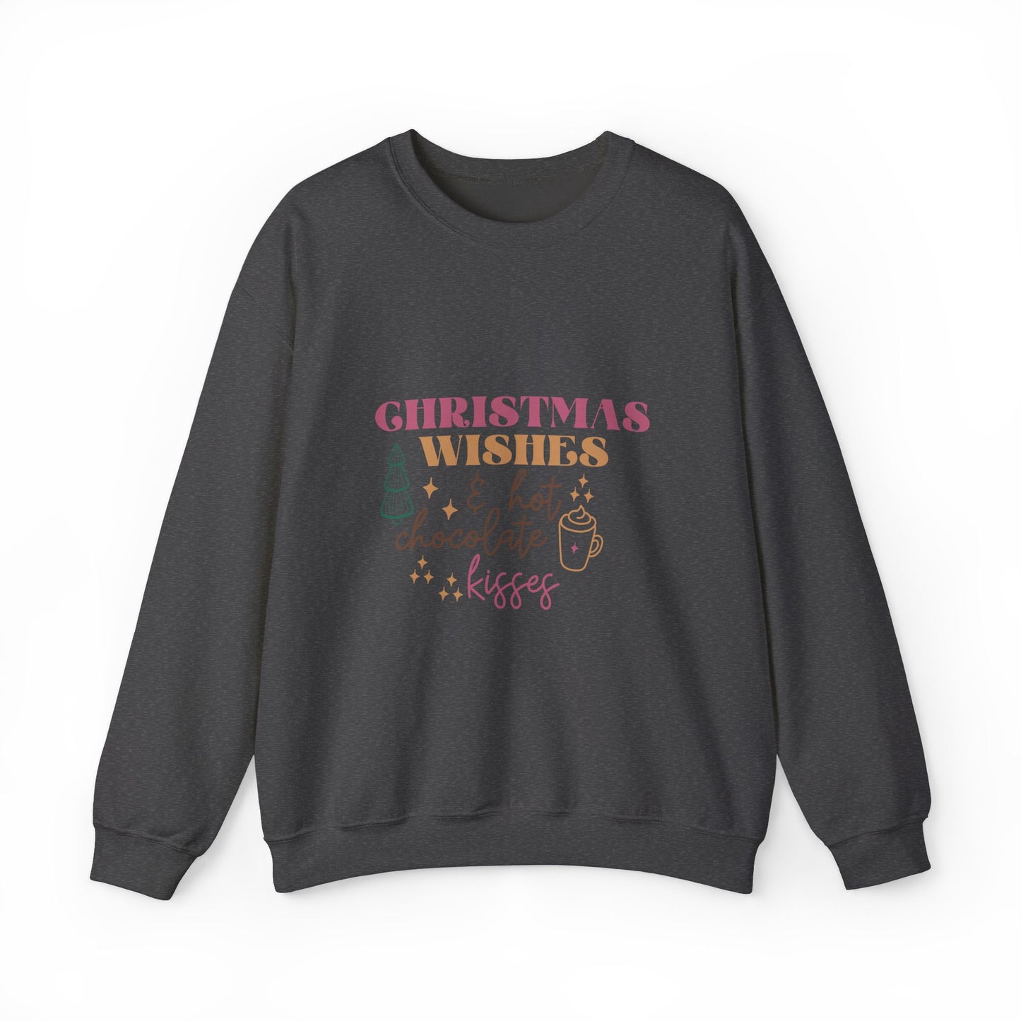 Christmas Wishes and Hot Chocolate Kisses Unisex Sweatshirt