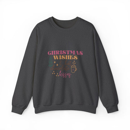 Christmas Wishes and Hot Chocolate Kisses Unisex Sweatshirt