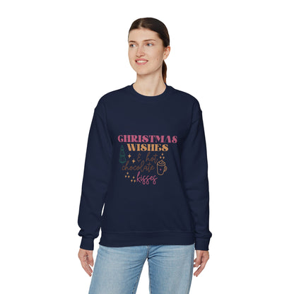 Christmas Wishes and Hot Chocolate Kisses Unisex Sweatshirt