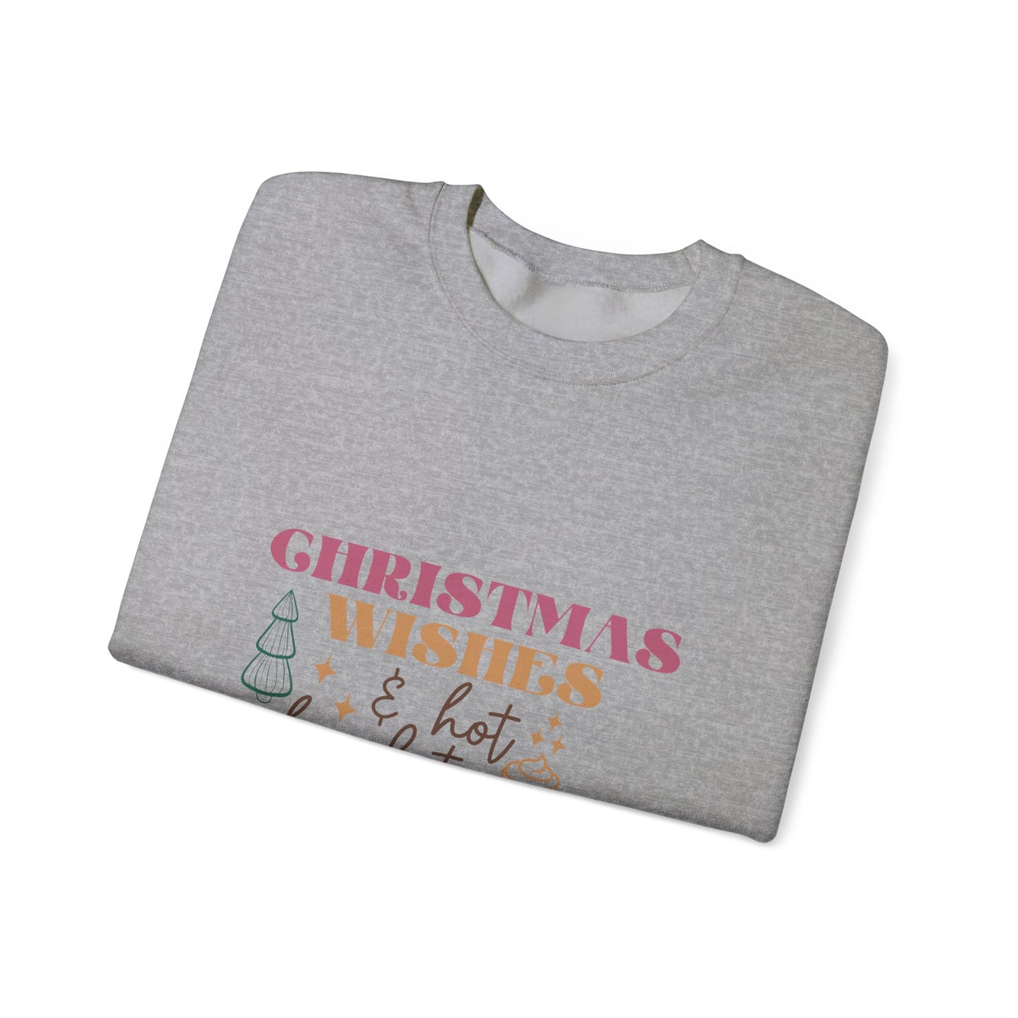 Christmas Wishes and Hot Chocolate Kisses Unisex Sweatshirt