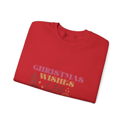 Christmas Wishes and Hot Chocolate Kisses Unisex Sweatshirt