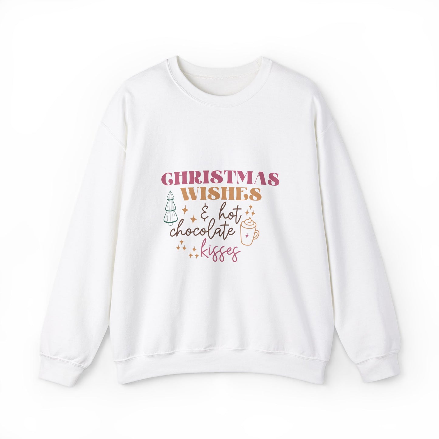 Christmas Wishes and Hot Chocolate Kisses Unisex Sweatshirt