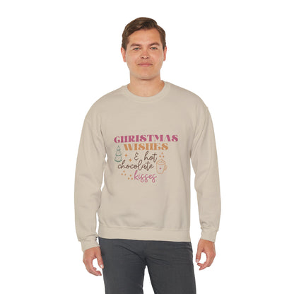 Christmas Wishes and Hot Chocolate Kisses Unisex Sweatshirt