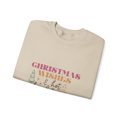 Christmas Wishes and Hot Chocolate Kisses Unisex Sweatshirt