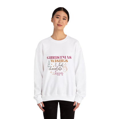 Christmas Wishes and Hot Chocolate Kisses Unisex Sweatshirt