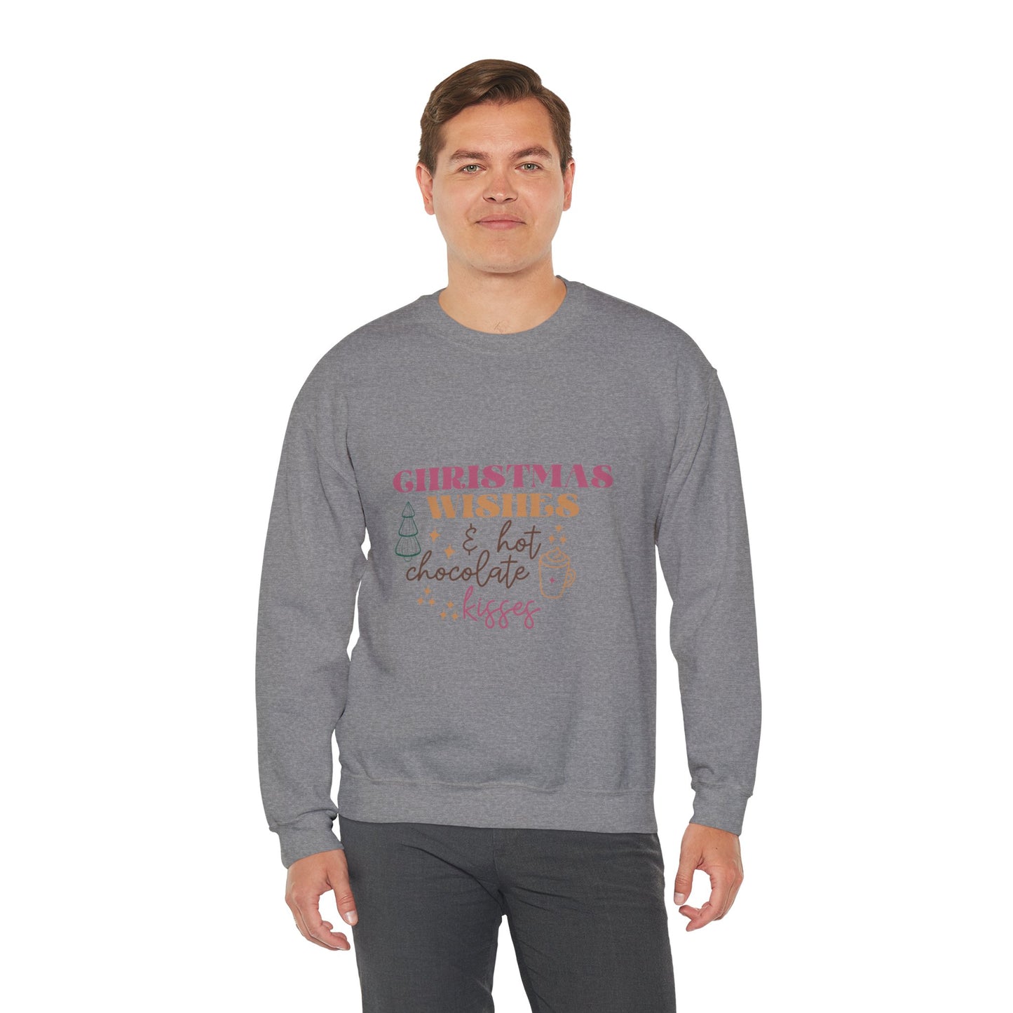 Christmas Wishes and Hot Chocolate Kisses Unisex Sweatshirt