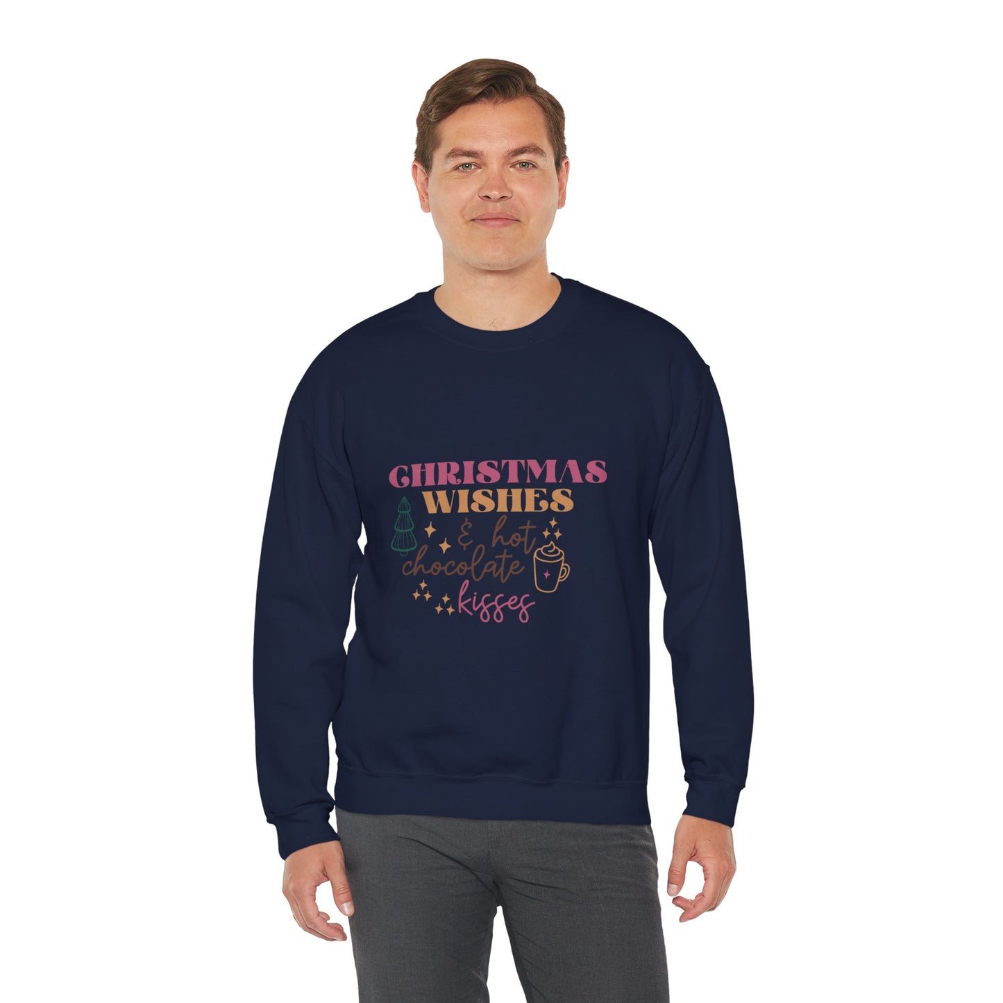 Christmas Wishes and Hot Chocolate Kisses Unisex Sweatshirt