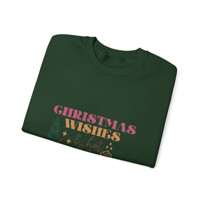 Christmas Wishes and Hot Chocolate Kisses Unisex Sweatshirt