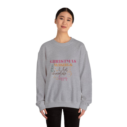 Christmas Wishes and Hot Chocolate Kisses Unisex Sweatshirt