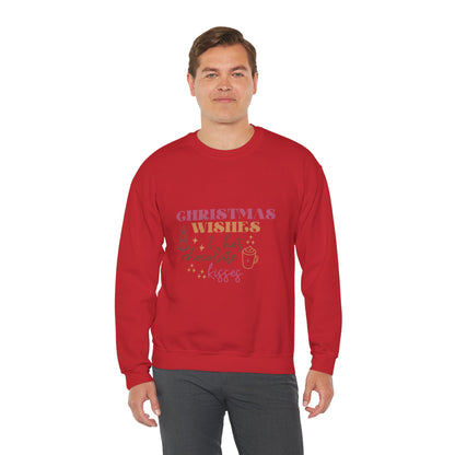 Christmas Wishes and Hot Chocolate Kisses Unisex Sweatshirt