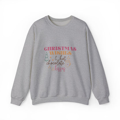 Christmas Wishes and Hot Chocolate Kisses Unisex Sweatshirt