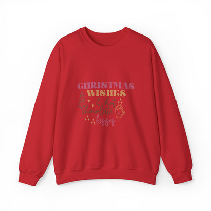 Christmas Wishes and Hot Chocolate Kisses Unisex Sweatshirt