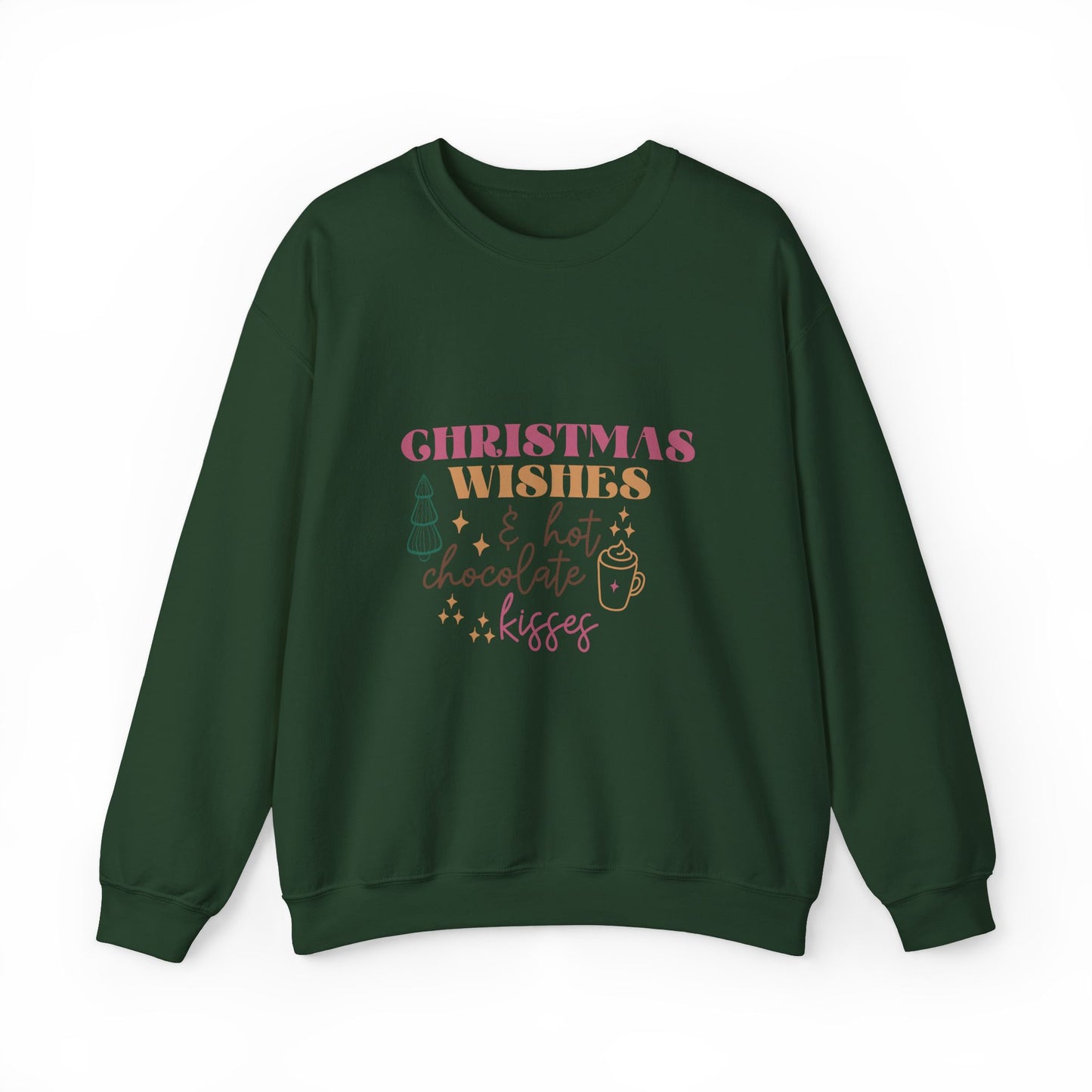 Christmas Wishes and Hot Chocolate Kisses Unisex Sweatshirt