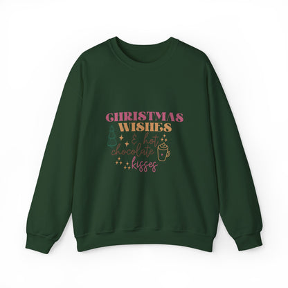 Christmas Wishes and Hot Chocolate Kisses Unisex Sweatshirt