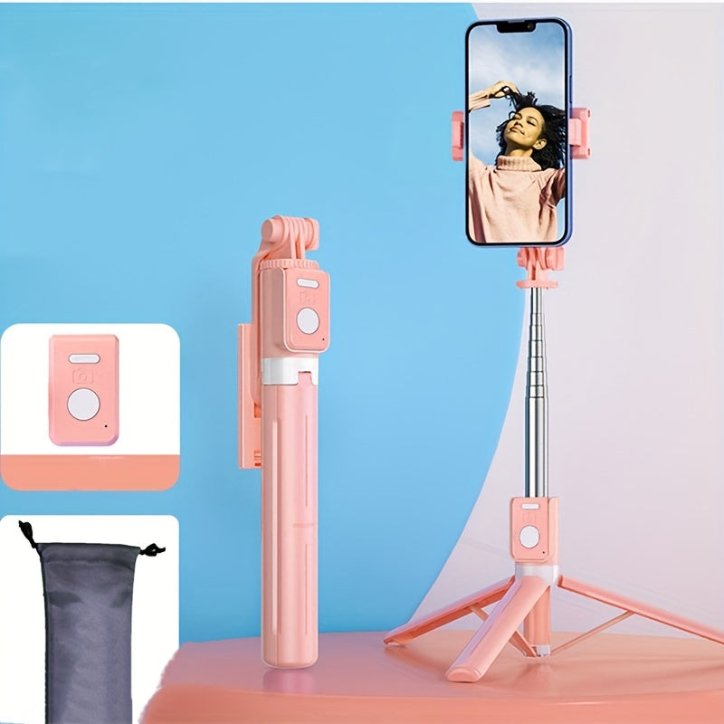 Remote Control Selfie Stick Mobile Phone Bracket with Floor Tripod and Beauty Fill Light