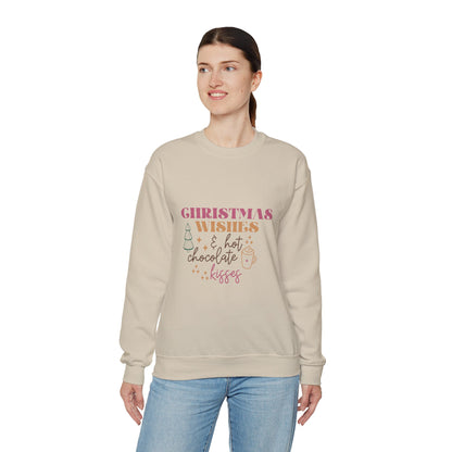 Christmas Wishes and Hot Chocolate Kisses Unisex Sweatshirt