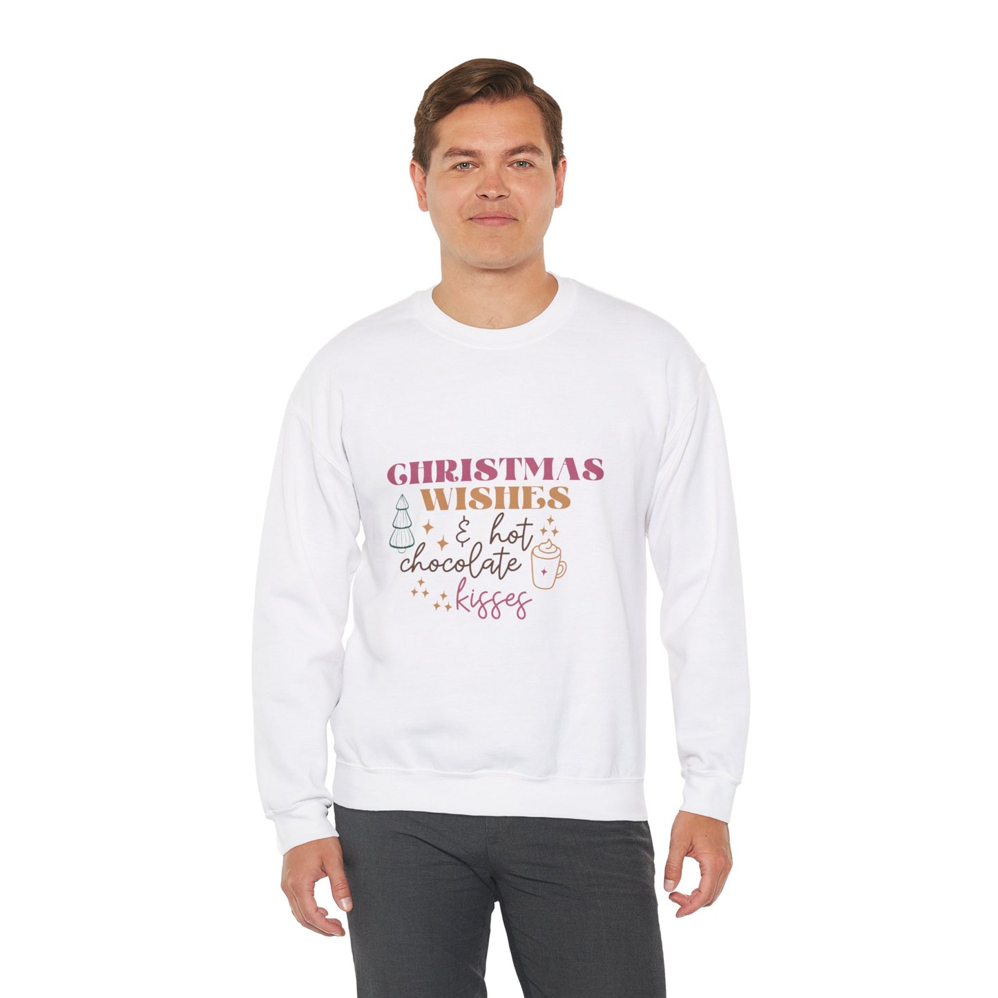 Christmas Wishes and Hot Chocolate Kisses Unisex Sweatshirt