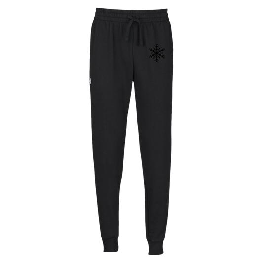 Under Armour Mens Rival Fleece Sweatpant with snowflake print