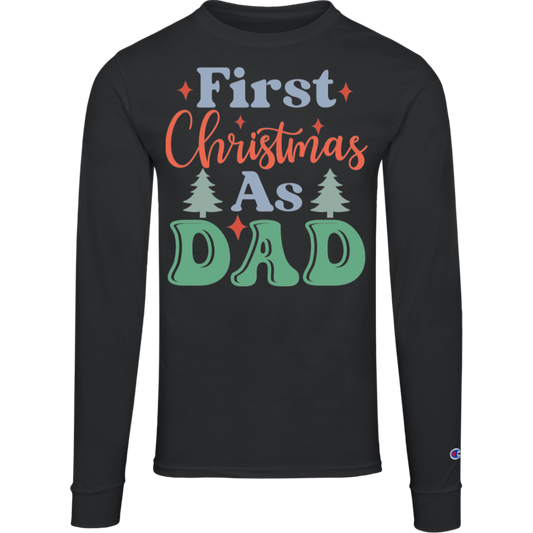 My First Christmas Family Dad Christmas Champion Mens Long Sleeve Tee