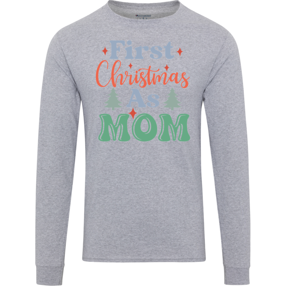 My First Christmas Family Mom T Shirt Design Champion unisex Long Sleeve Tee