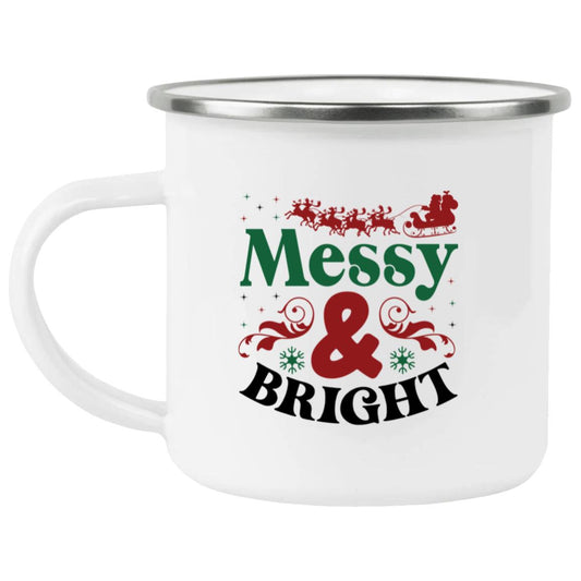 Messy & Bright  Enamel Camping Mug