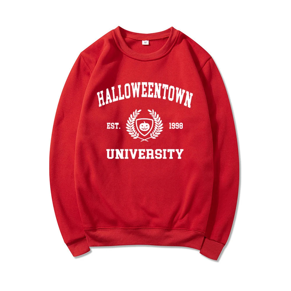 Halloweentown University Crewneck Sweatshirt, Women Fall Sweatshirt Graphic Casual Pullover Tops