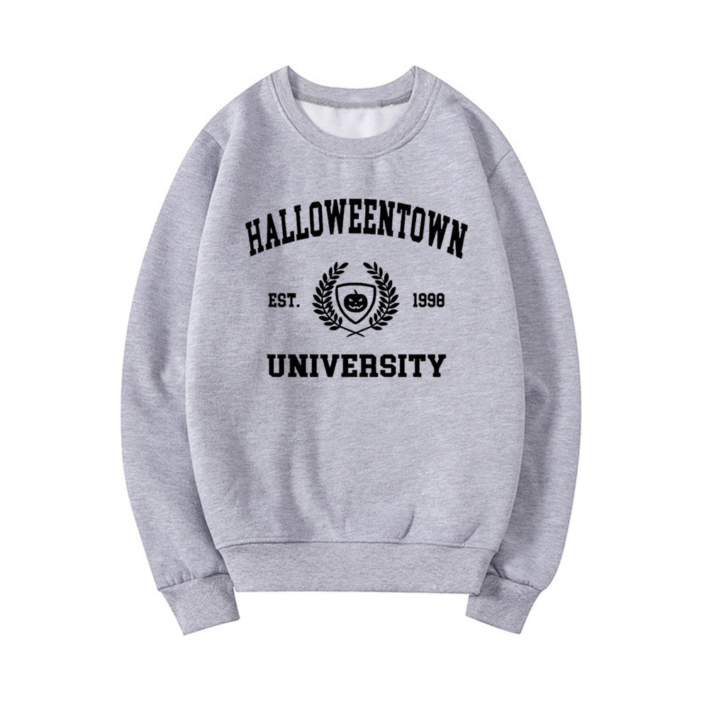 Halloweentown University Crewneck Sweatshirt, Women Fall Sweatshirt Graphic Casual Pullover Tops