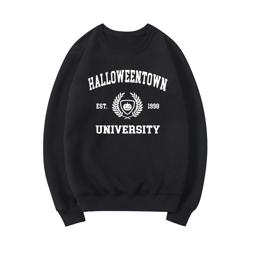 Halloweentown University Crewneck Sweatshirt, Women Fall Sweatshirt Graphic Casual Pullover Tops