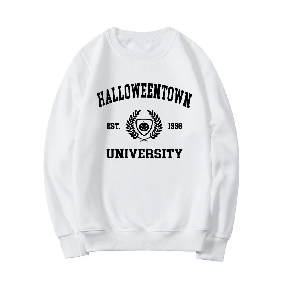 Halloweentown University Crewneck Sweatshirt, Women Fall Sweatshirt Graphic Casual Pullover Tops