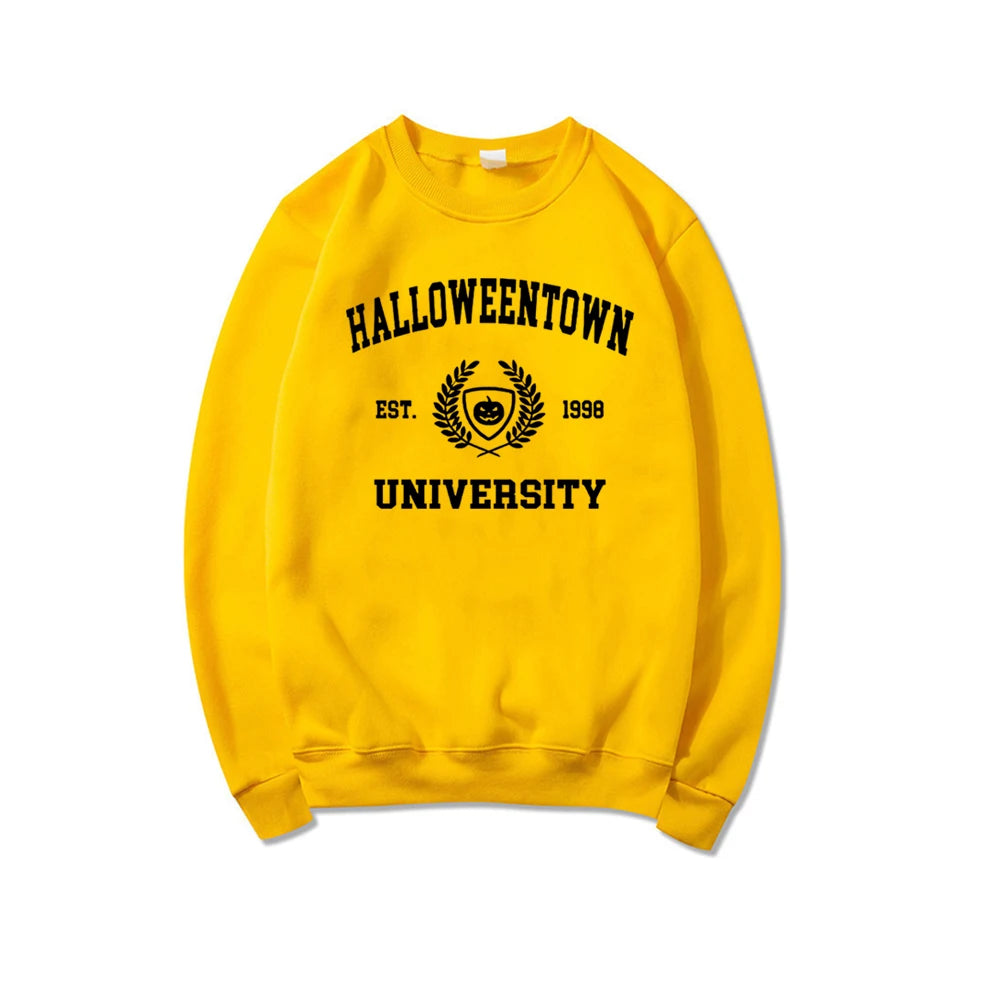 Halloweentown University Crewneck Sweatshirt, Women Fall Sweatshirt Graphic Casual Pullover Tops