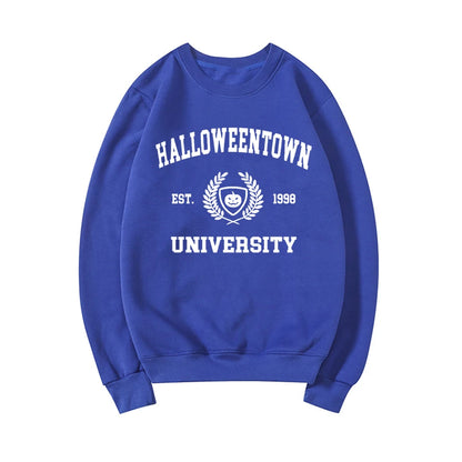 Halloweentown University Crewneck Sweatshirt, Women Fall Sweatshirt Graphic Casual Pullover Tops