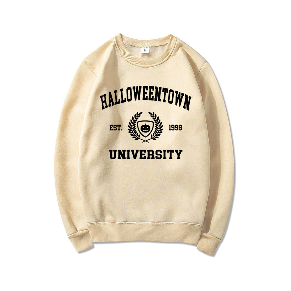 Halloweentown University Crewneck Sweatshirt, Women Fall Sweatshirt Graphic Casual Pullover Tops