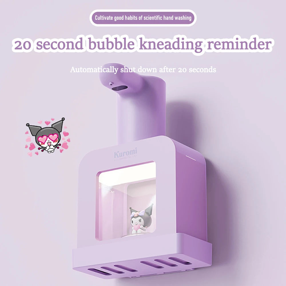 Cute Sanrio Automatic  Smart Hand Wash Contact Free Hand Soap Dispenser  Cinnamoroll Kuromi 400ml Cartoon