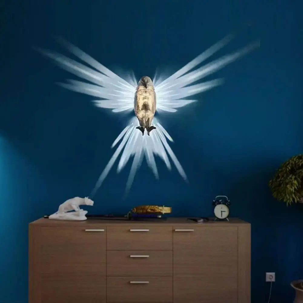 3D Animal Owl LED Night Lamp Wall Decoration Soft Lighting Easy to Install Indoor Outdoor Use Wall Mount Corridors Stairs LED La