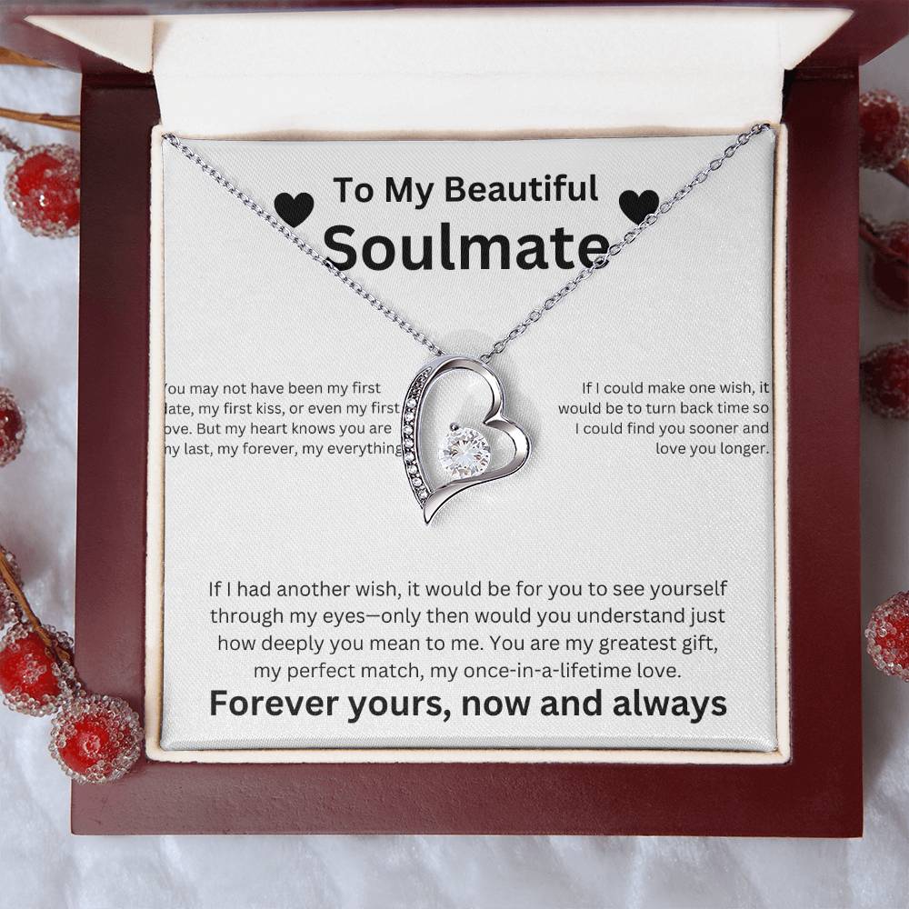 Forever Love Necklace with Personal Message To Soulmate