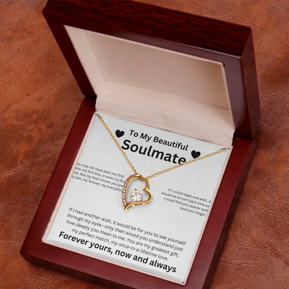 Forever Love Necklace with Personal Message To Soulmate