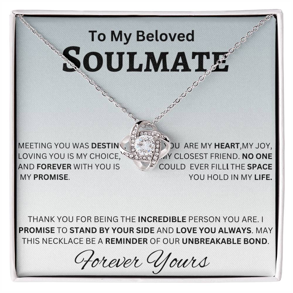 To My Beloved Soulmate Loveknot Necklace