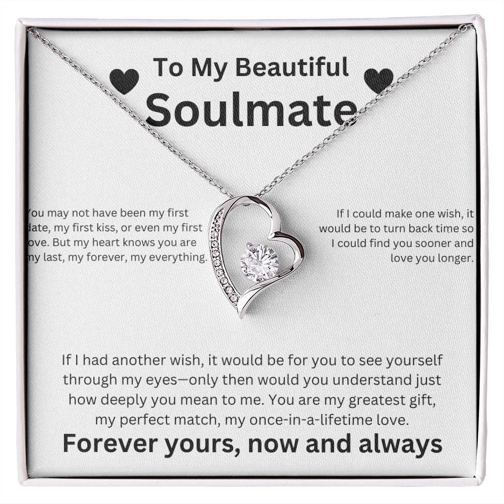 Forever Love Necklace with Personal Message To Soulmate