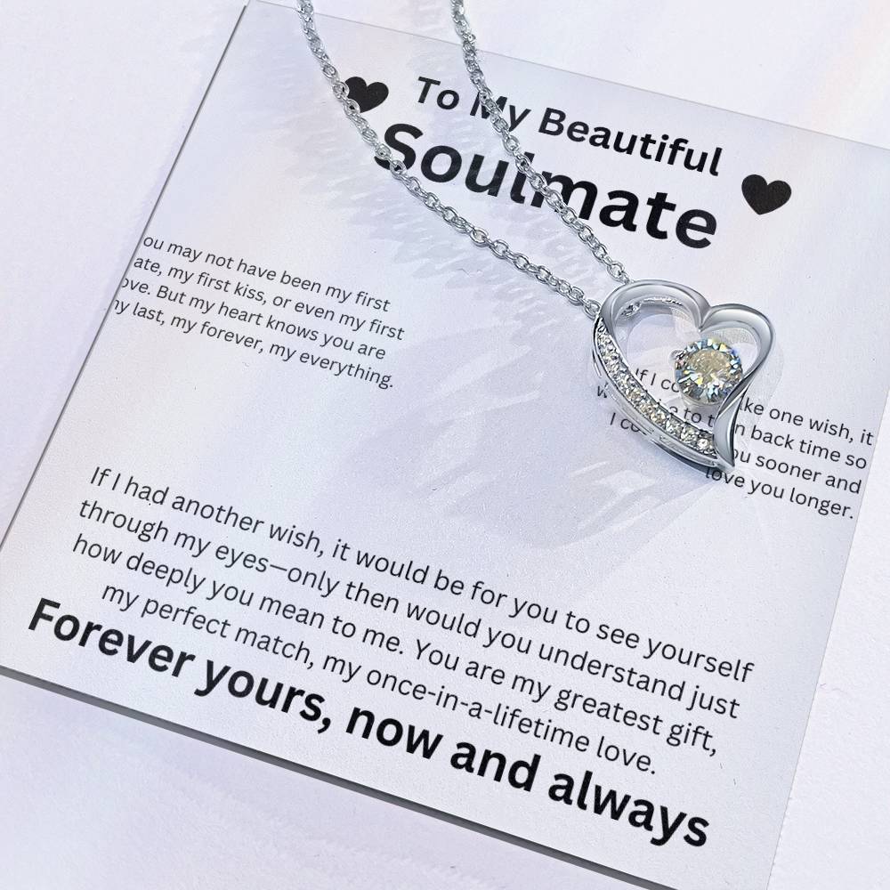 Forever Love Necklace with Personal Message To Soulmate