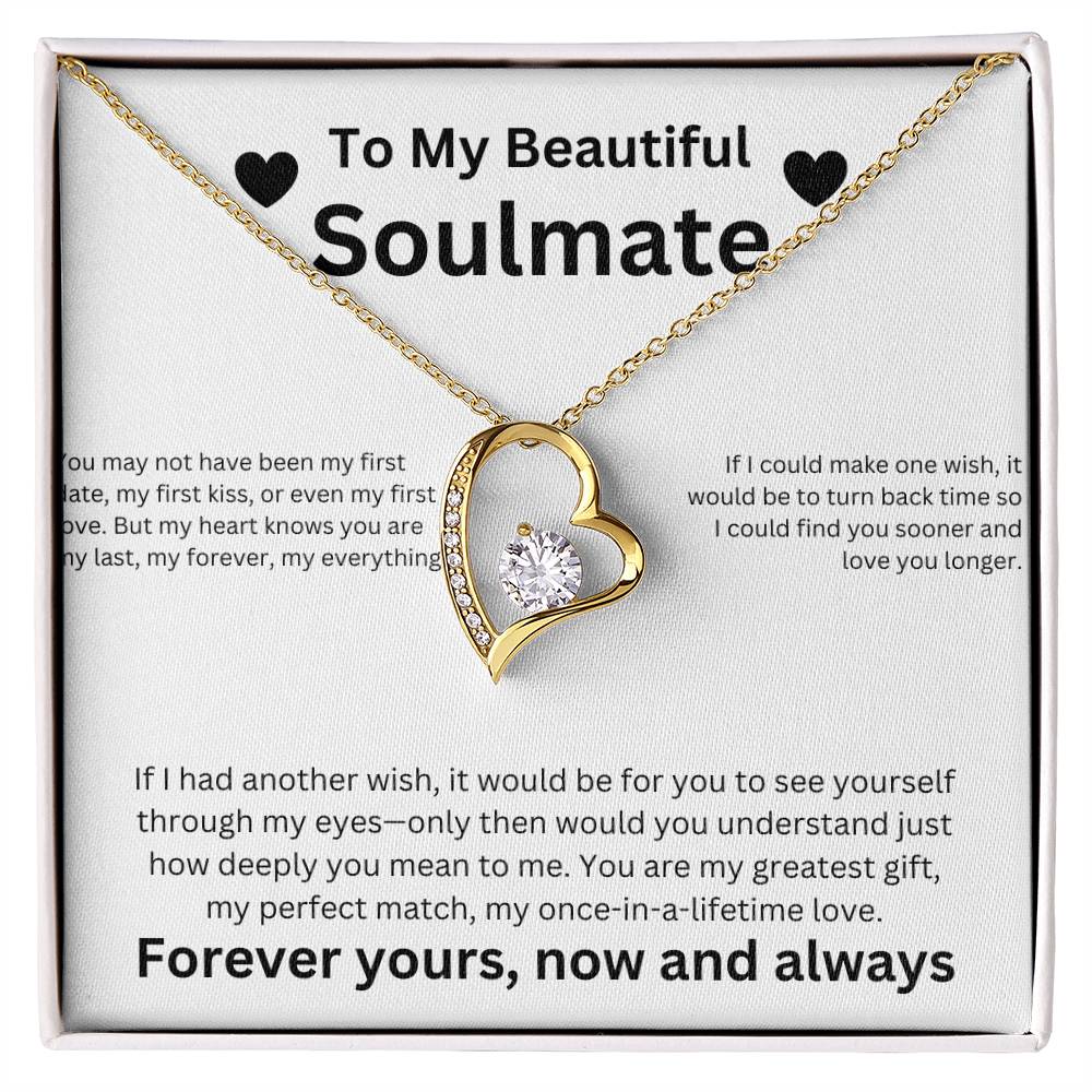 Forever Love Necklace with Personal Message To Soulmate