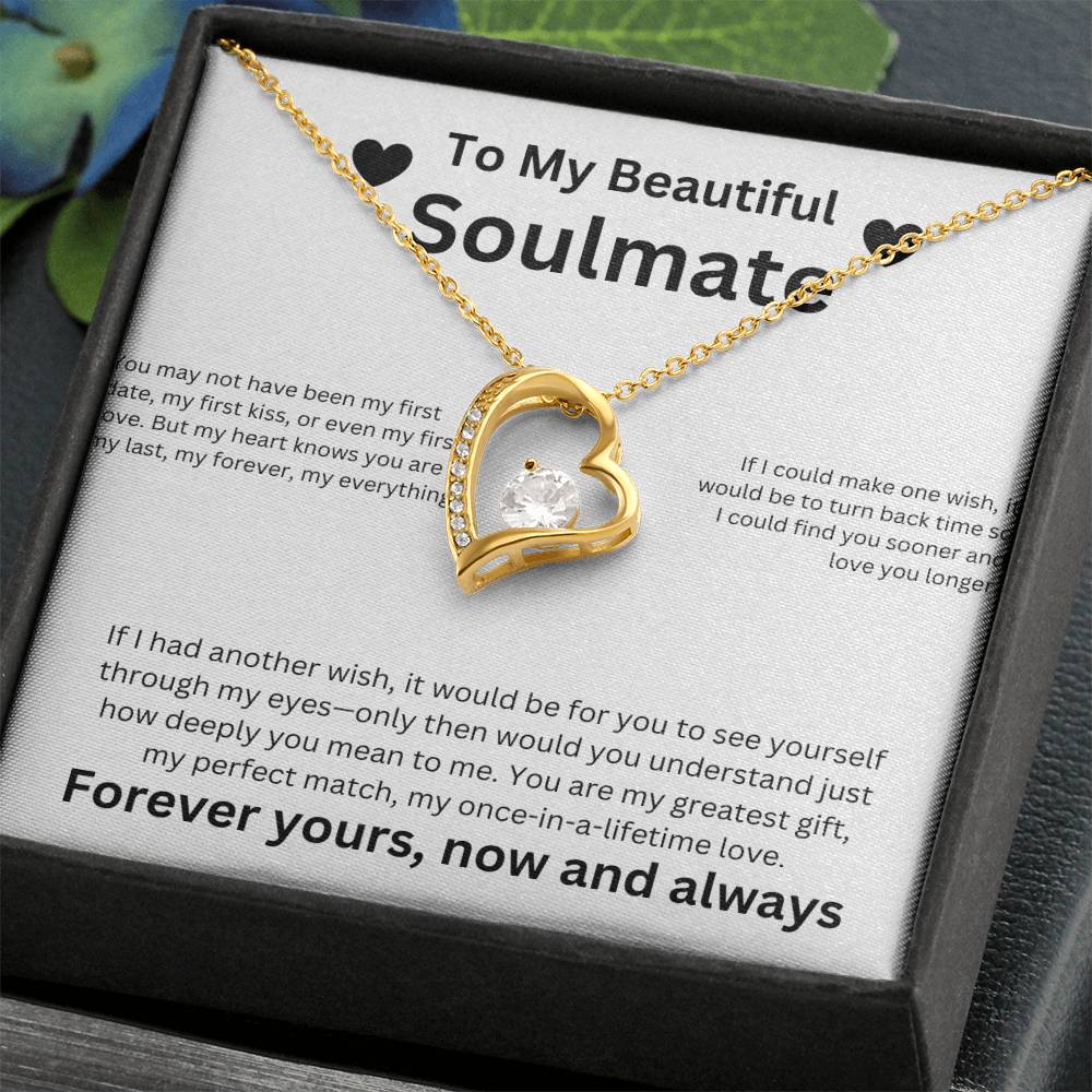 Forever Love Necklace with Personal Message To Soulmate